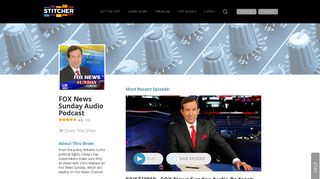 FOX News Sunday Audio Podcast | Listen via Stitcher Radio On ...