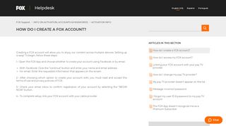 How do I create a FOX account? – FOX Support