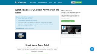 Watch FoX Soccer 2Go from Anywhere in the World - Unlocator