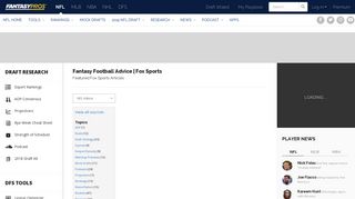 Fantasy Football Advice | Fox Sports