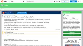 I'm able to get Local Fox sports via Fox Sports Go App : Hulu - Reddit