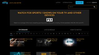 Watch FOX Sports 1 Streaming Online - Sling TV
