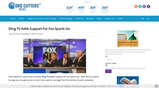 Sling TV Adds Support For Fox Sports Go - Cord Cutters News