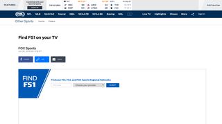 Find FS1 on your TV | FOX Sports