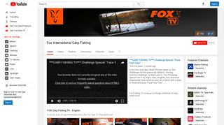 Fox International Carp Fishing - YouTube