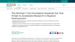 The Michael J. Fox Foundation Expands Fox Trial Finder to Accelerate ...