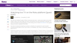 Watching live TV on the Roku platform [guest post] - Roku Blog