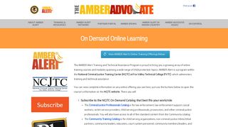 On Demand Online Learning – AMBER Advocate