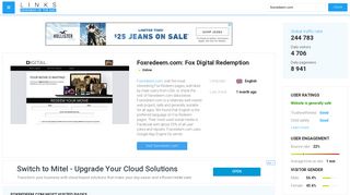 Visit Foxredeem.com - Fox Digital Redemption.