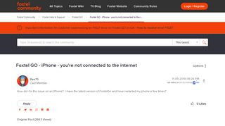 Foxtel Help & Support - Foxtel GO - iPhone - you're not connected to ...