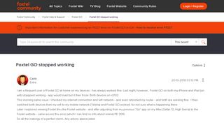 Foxtel Help & Support - Foxtel GO stopped working - Foxtel ...
