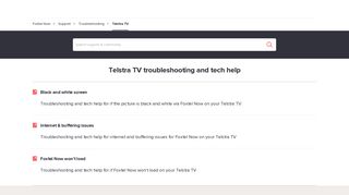 Foxtel Now on Telstra TV - Troubleshooting - Foxtel Now Support