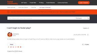 Foxtel Help & Support - I can't login to foxtel play? - Foxtel Community ...