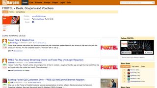 FOXTEL: Deals, Coupons and Vouchers - OzBargain