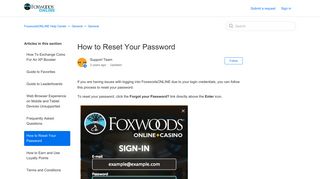How to Reset Your Password – FoxwoodsONLINE Help Center