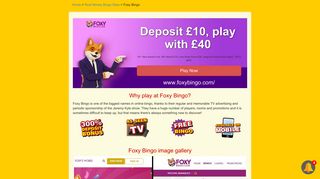 Foxy Bingo - Now 300% Bonus on First Deposit