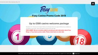 Foxy Bingo & Foxy Casino Promo Code 2019: Claim sign-up offers here