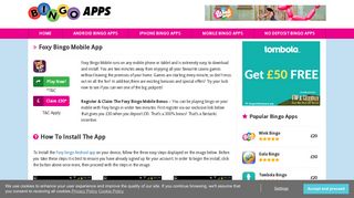 Foxy Bingo Mobile app for Android & iOS - Bingo Apps