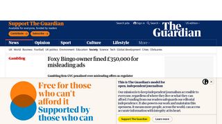 Foxy Bingo owner fined £350,000 for misleading ads | Society | The ...