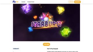 Starburst Slots | Play now on Foxy Casino