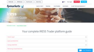Iress Platform Guide | Information Center | FP Markets