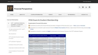 FPAS Exam & Student Membership - Financial Perspectives Pte Ltd
