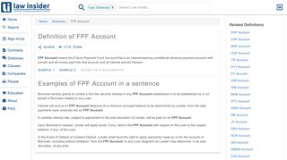 FPF Account | legal definition of FPF Account by Lawinsider.com