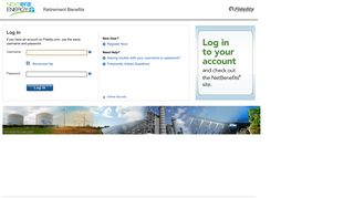 NetBenefits Login Page - Nextera - Fidelity Investments