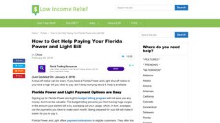 How to Get Help Paying Your Florida Power and Light Bill - Low ...