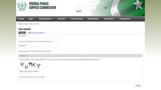 User account | Federal Public Service Commission - FPSC