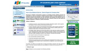 FPTS - How to Use EzSearch Service - Search Engine for Company ...