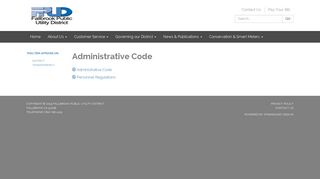 Administrative Code - Fallbrook Public Utility District