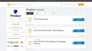 Up to 67% off Pimsleur Coupon, Promo Code for January 2019