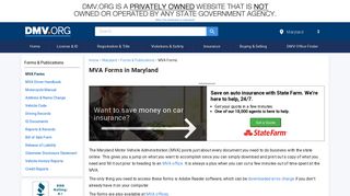 Maryland MVA Forms (Renewals, Power of Attorney, & More) - DMV.org
