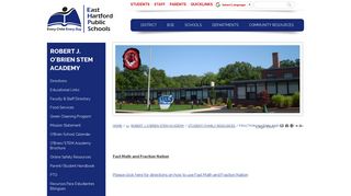 East Hartford Public Schools: Fraction Nation and Fast Math