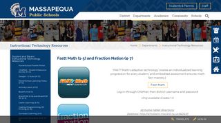 HMH Fastt Math and Fraction Nation - Massapequa Public Schools