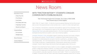 Fraction Nation - Scholastic Media Room
