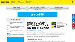 How to Work with Fractions on the TI-84 Plus - dummies