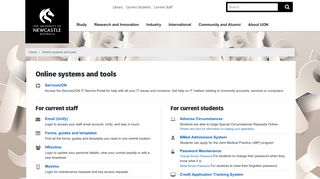 Online systems and tools / The University of Newcastle, Australia