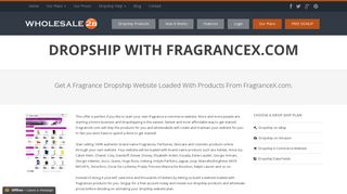FragranceX Dropship Website - Wholesale2b