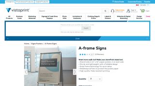 Custom A-frame signs | Sandwich boards | Vistaprint