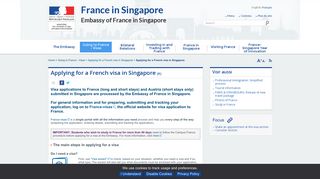 Applying for a French visa in Singapore - La France à Singapour