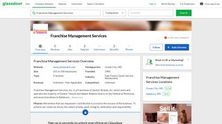 Working at Franchise Management Services | Glassdoor