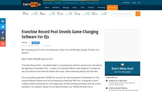 Franchise Record Pool Unveils Game-Changing Software For DJs ...