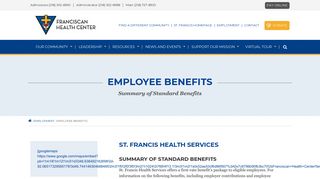 Employee Benefits - Franciscan Health Center