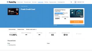 ME Bank Frank credit card - RateCity