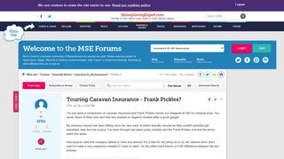 Touring Caravan Insurance - Frank Pickles? - MoneySavingExpert.com ...