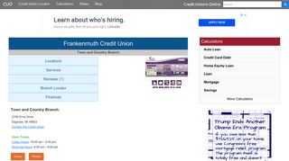 Frankenmuth Credit Union - Saginaw, MI - Credit Unions Online