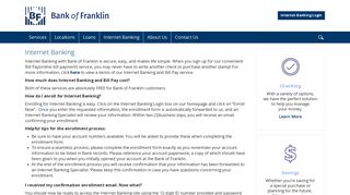 Internet Banking - Bank of Franklin