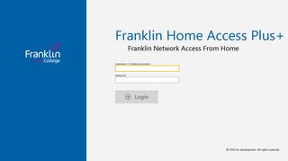 Franklin College - Home Access Plus+ - Login